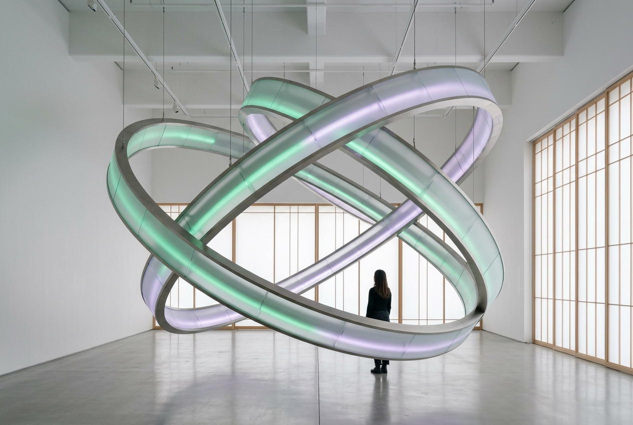 Harmonious Circulation Ring Sculpture
