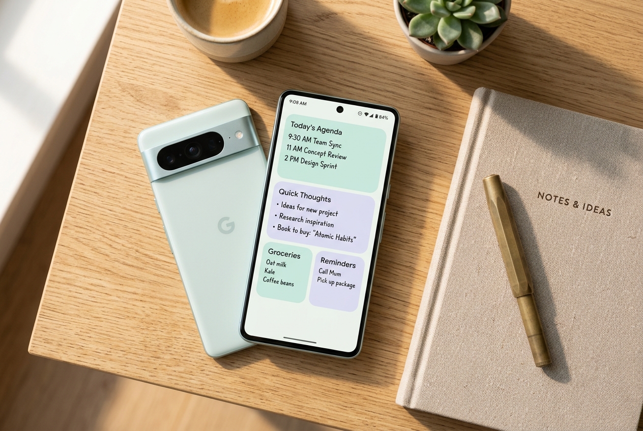 Pixel Android Daily Thought Cards