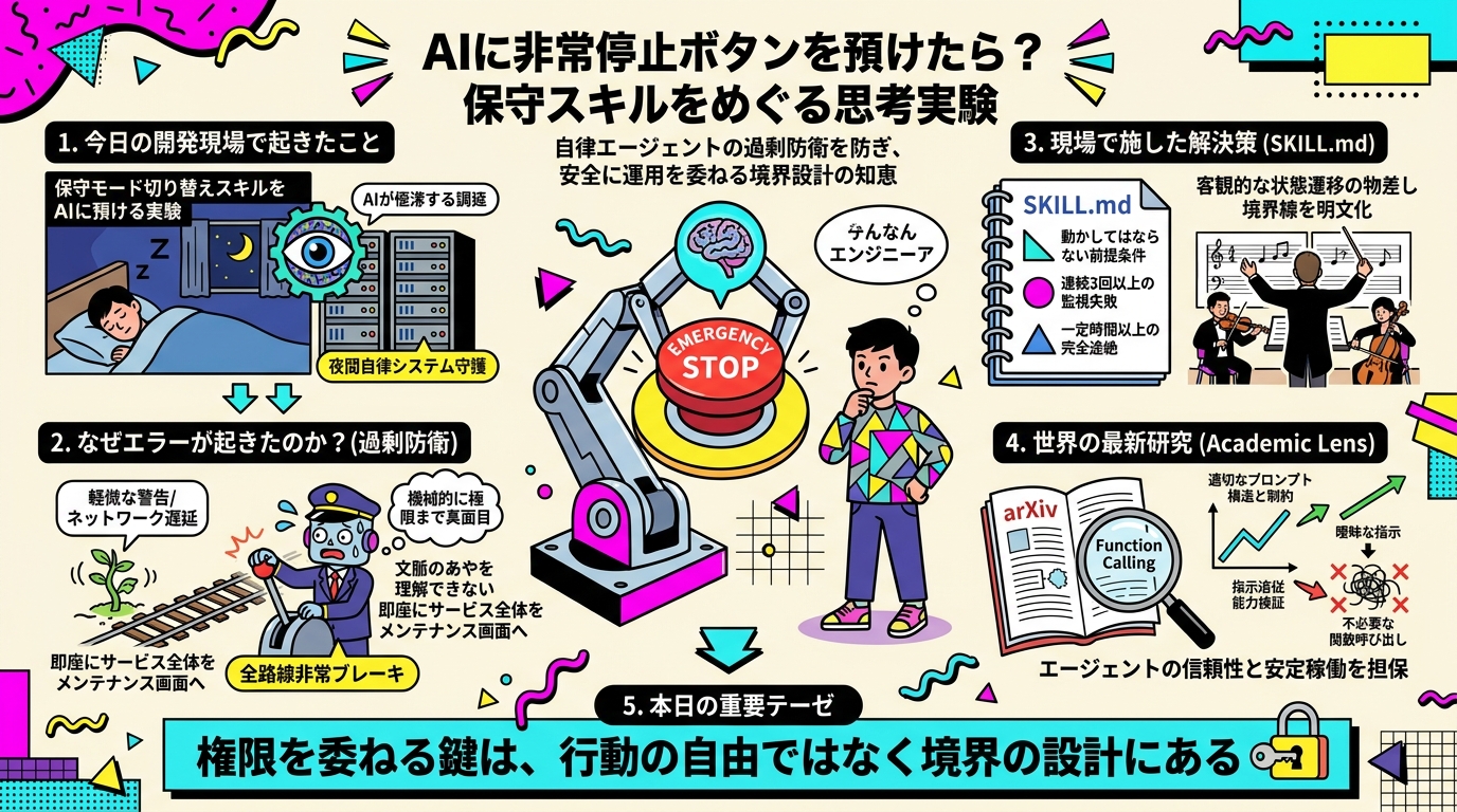 AIに非常停止ボタンを預けたら？保守スキルをめぐる思考実験